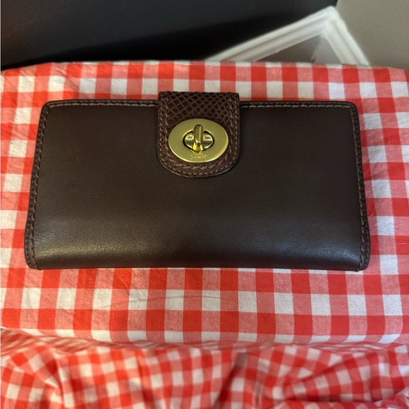 Coach Brown Leather Wallet - Picture 1 of 5